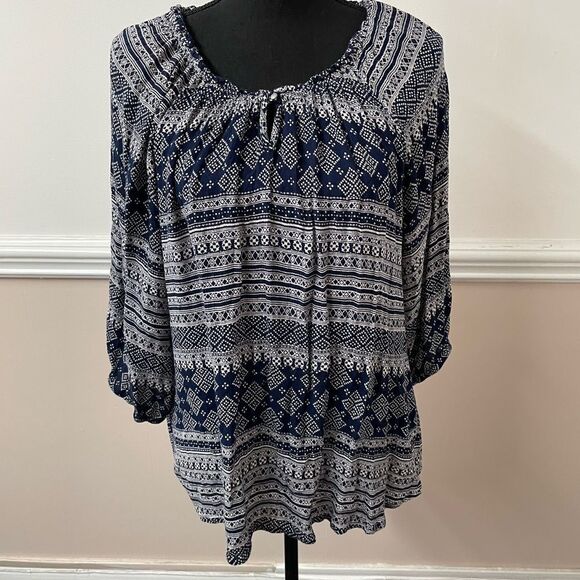 Rebecca Malone Printed Blouse - Picture 1 of 6